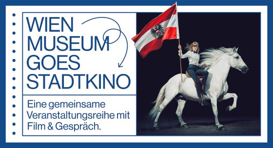 Banner für die neue Filmreihe. Rechts das Plakatsujet von dem Film Noch lange keine Lipizzaner