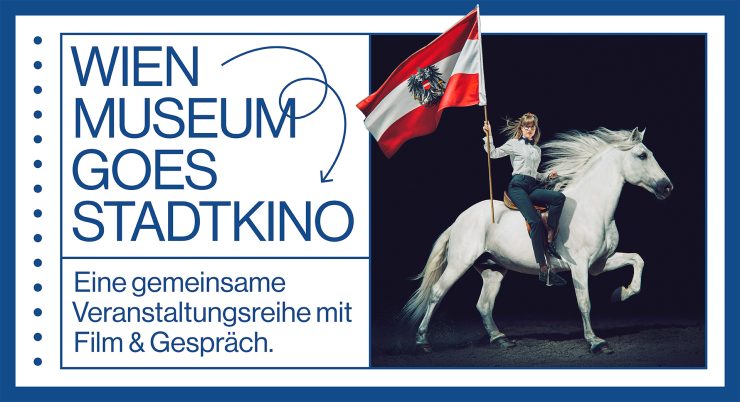 Banner für die neue Filmreihe. Rechts das Plakatsujet von dem Film Noch lange keine Lipizzaner